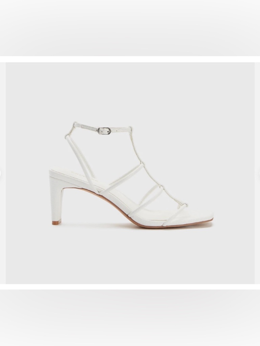 Express White Braided Strappy Slingback Heels - Picture 7 of 7